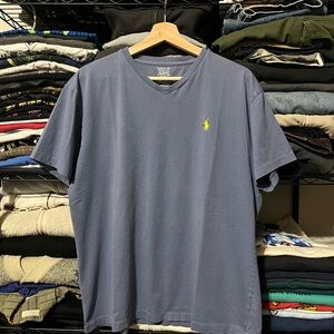 Polo by Ralph Lauren Men's Navy V-Neck Tee